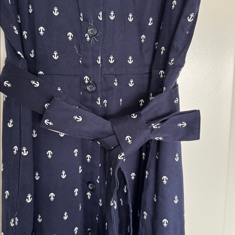 Navy Blue Sleeveless Dress with white anchors
Nautical - Picture 3 of 4
